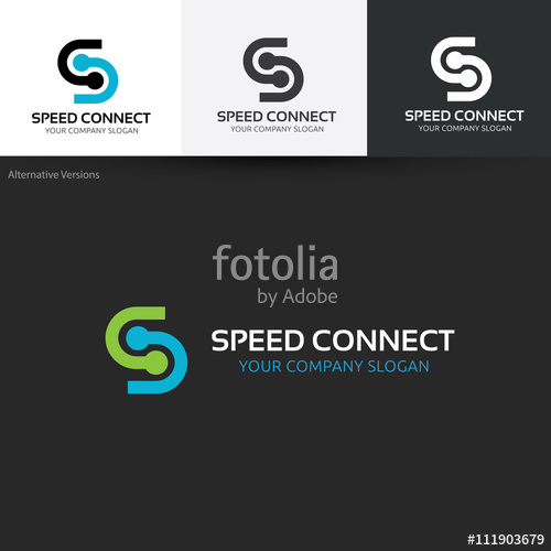 500x500 Software Logo. Speed Connect Logo, S Letter Logo. Stock Image And