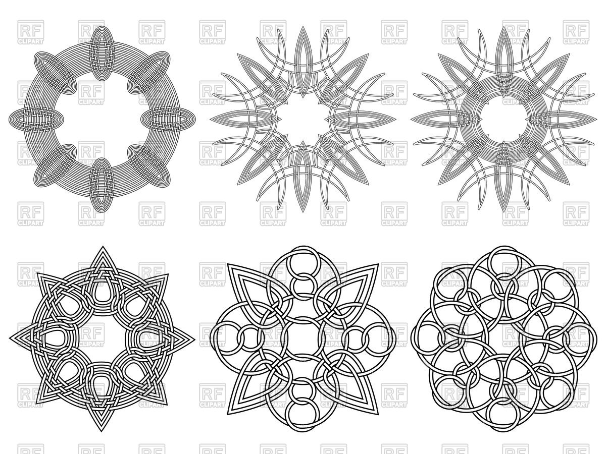 1200x900 Ornamental Black Circular Stencils Vector Image Vector Artwork