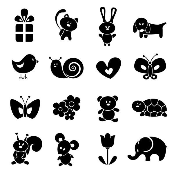 600x600 Free Svg Animal Silhouettes