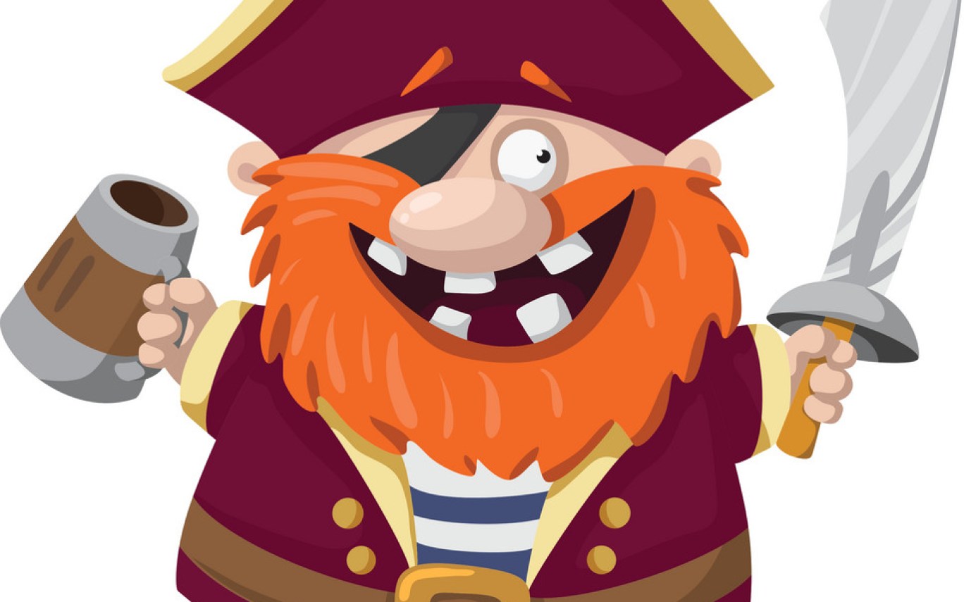 1368x855 Happy Pirate Royalty Free Vector Image Vectorstock Hot Trending Now