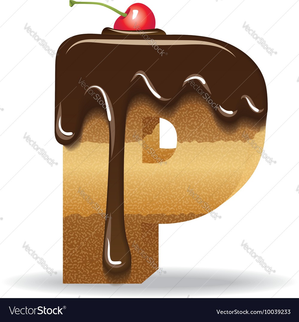 1000x1077 Cake Letter P Birthday Font Royalty Free Vector Image With