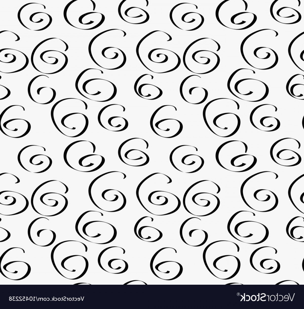 1200x1220 Lofty Design Simple Swirls Black Marker Drawn Royalty Free Vector