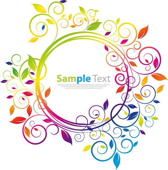 690x698 Swirl Floral Frame Vector Webbyarts