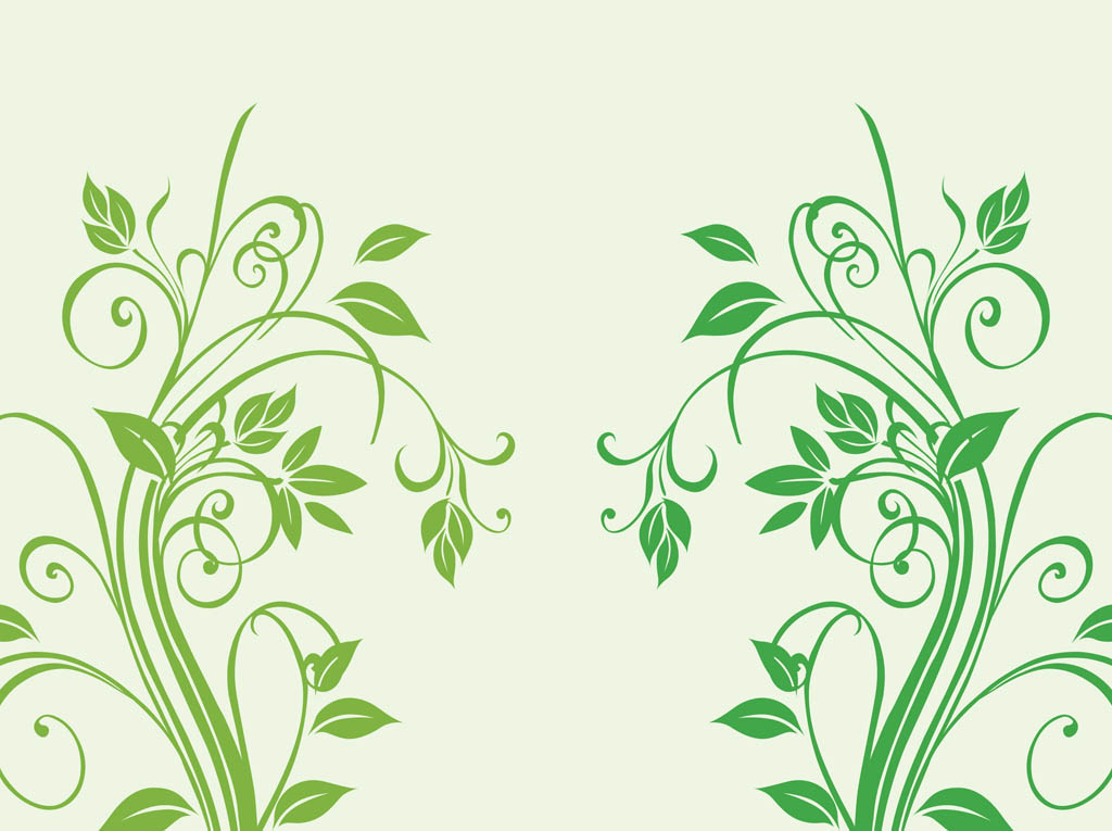 1024x765 Swirling Plant Silhouettes Vector Art Amp Graphics