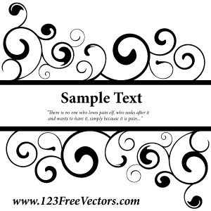 300x300 Vector Ornate Swirl Banner