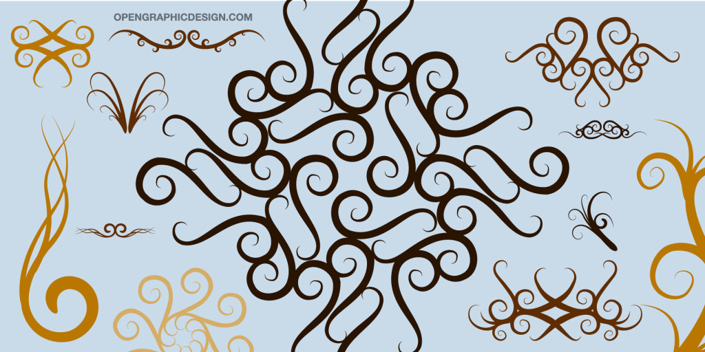1024x512 Decoratives Vector Swirls (Part 2) Download Free Floral