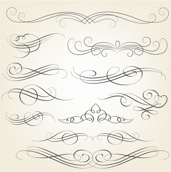 597x600 Free Vector Swirls Vector Calligraphy Swirls 1.94mb