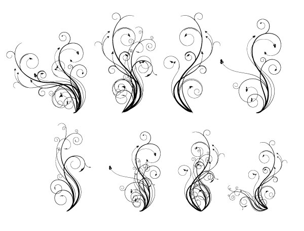 600x455 Free Vintage Graphics Flourish Vector Ornaments