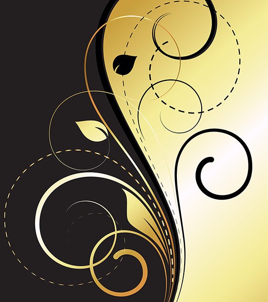 550x620 Download Free Flourish Swirls Golden Vector Background Vector
