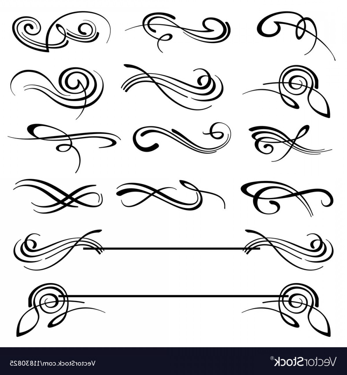 1200x1296 Free Vector Flourishes And Swirls Arenawp