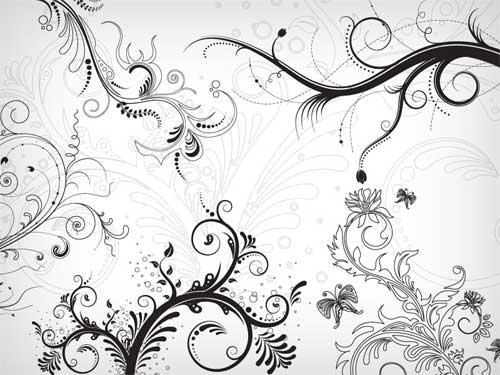 500x375 Swirl Clip Art Free Vector Flowers, Leaves, Foliage