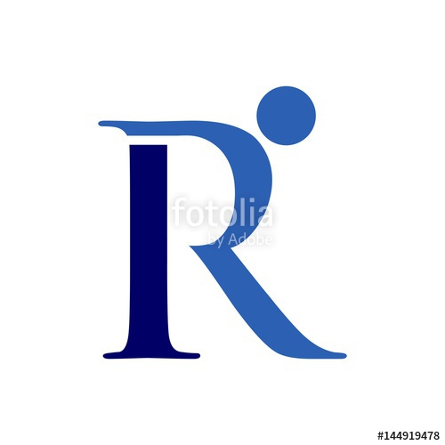 500x500 Letter R Logo Vector. Swoosh Person Logo. Stock Image And Royalty