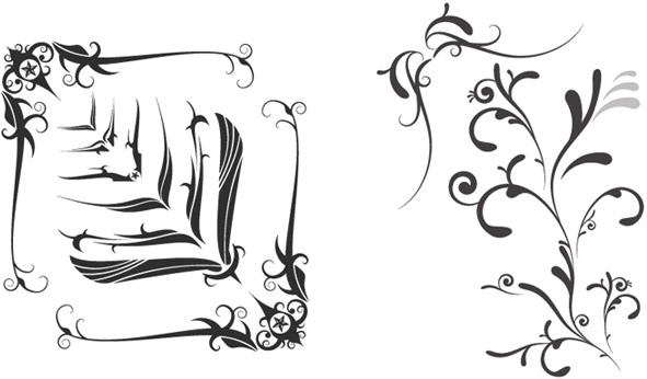 591x346 Free Vector Swooshes, And Fancy Corner Designs Free Vector In
