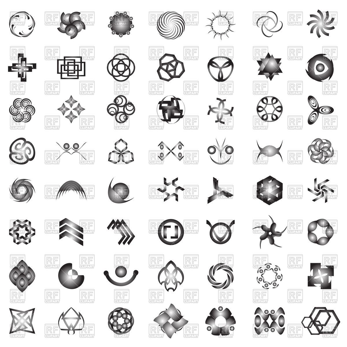 1200x1200 Abstract Signs, Symbols And Emblem Elements Vector Image Vector