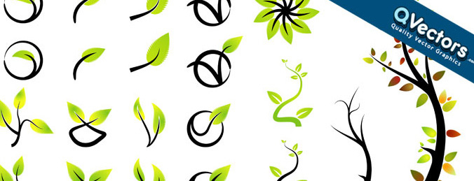 676x259 Ecology Symbols Icons Set Free Vectors Graphics Adobe Illustrator