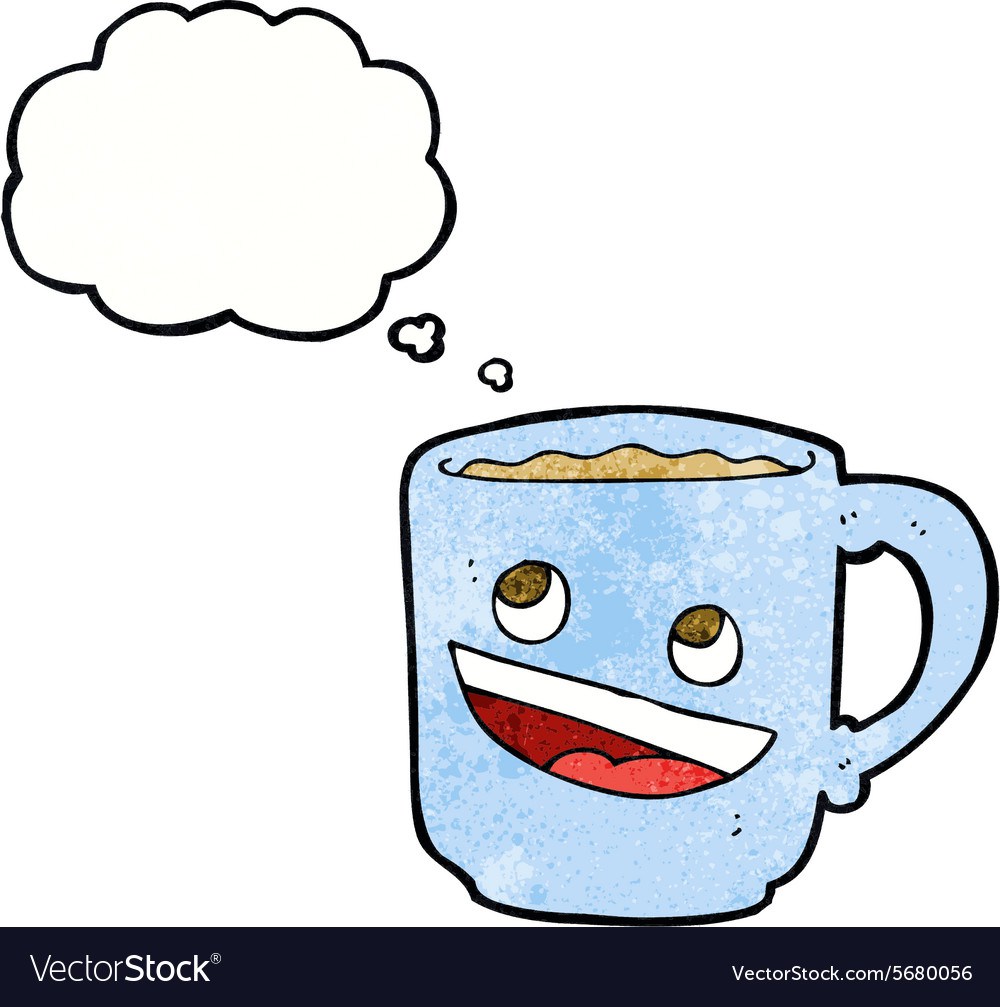 1000x1007 Nice Cartoon Coffee Mug Thought Bubble Royalty Free Vector Cartoon