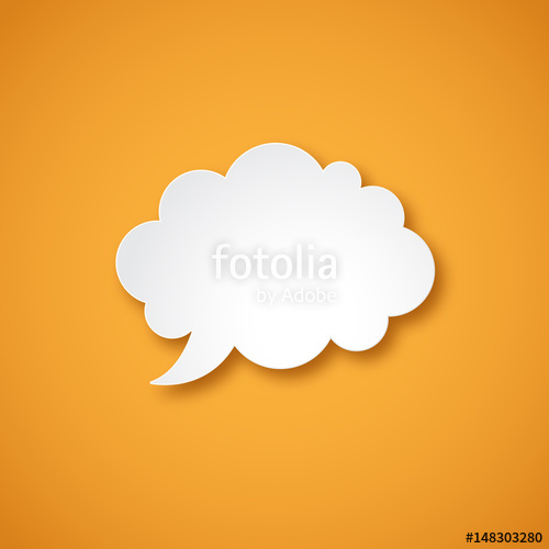 500x500 Thought Bubble On Orange Background Stock Image And Royalty Free