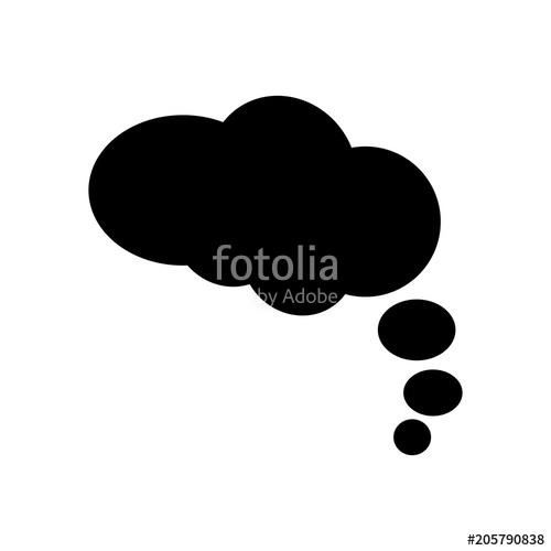 500x500 Thought Bubble Vector Icon Stock Image And Royalty Free Vector