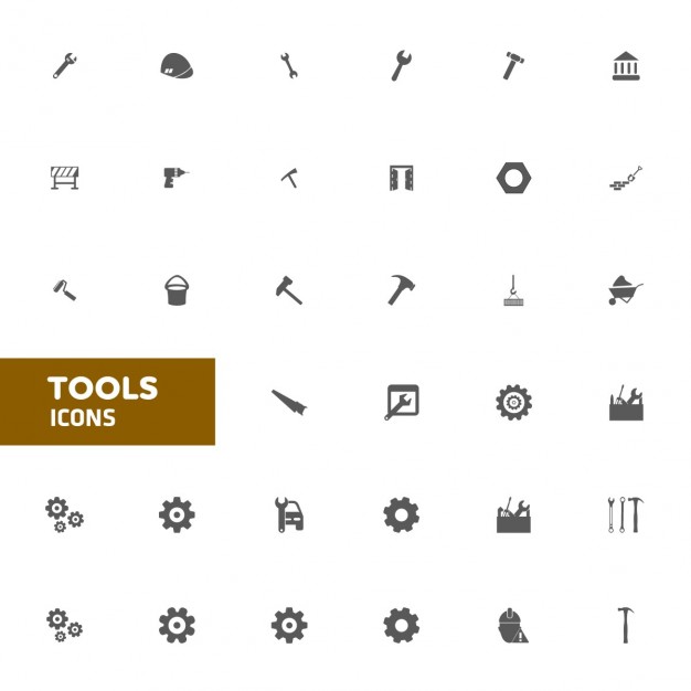 626x626 Flat Tool Icon Set Vector Free Download