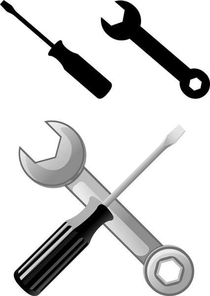 426x600 Realistic Hardware Tools Vector Graphic Set Free Vector In