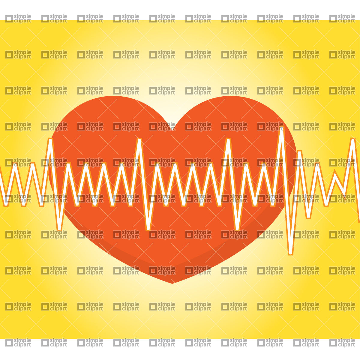 1200x1200 Pulse Trace And Heart Vector Image