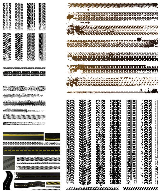 669x800 Trace Of The Tires Vector Free Vector Graphic Resources