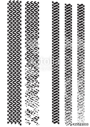 354x500 Trace De Pneu De Moto, Et Auto Plus Ou Moins Stock