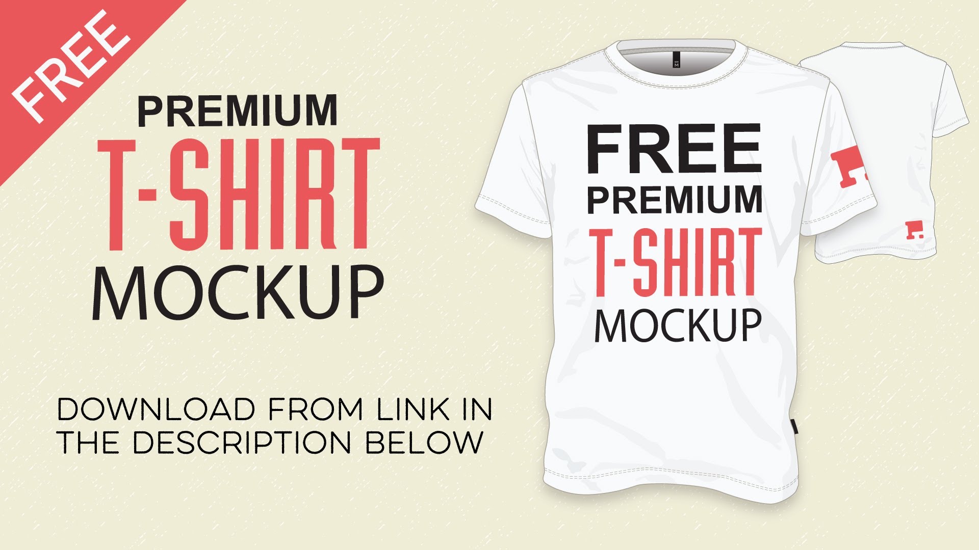 1920x1080 Free Vector T Shirt Mockup Template