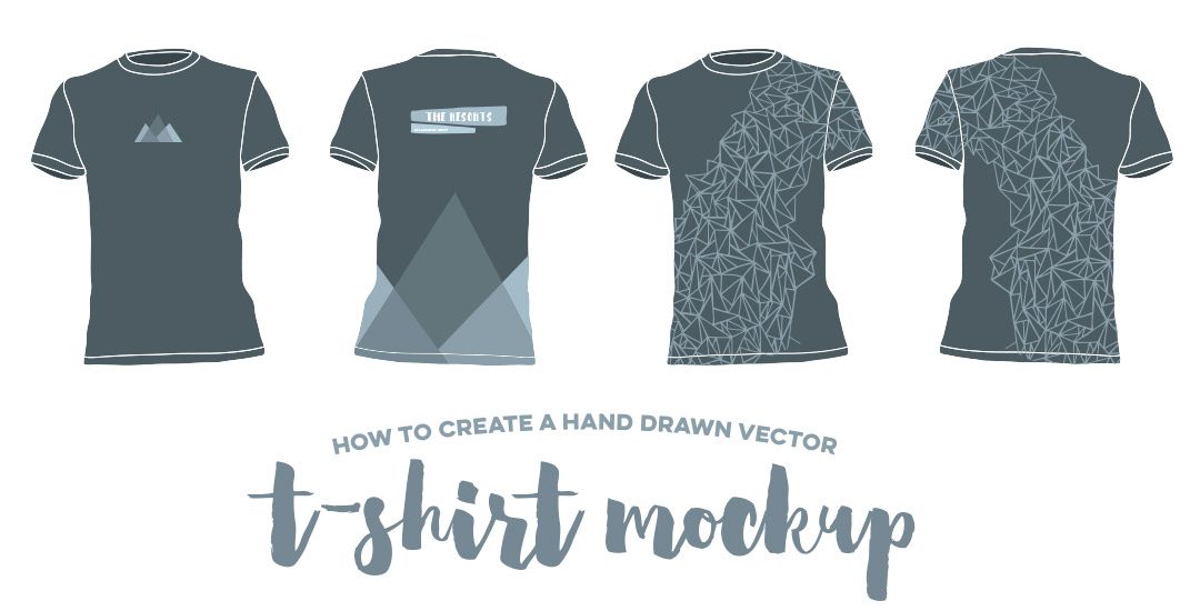 1080x550 How To Create A Hand Drawn Vector T Shirt Mockup