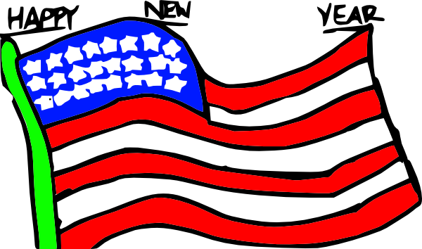 600x354 Happy New Year Us Flag Clip Art Free Vector 4vector
