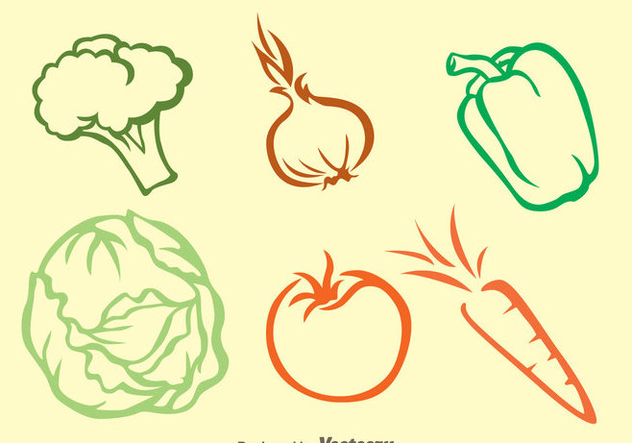 632x443 Vegetable Colors Outline Icons Free Vector Download 329803 Cannypic