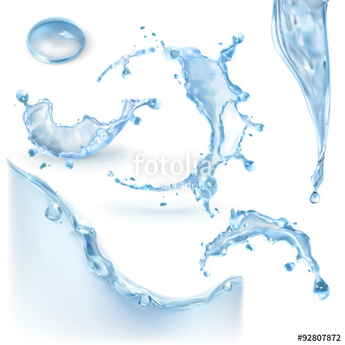 500x500 Water Splash, Vector Element With Transparency Stock Image And