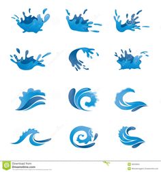 236x252 Cartoon Of A Water Splash Design Element 2