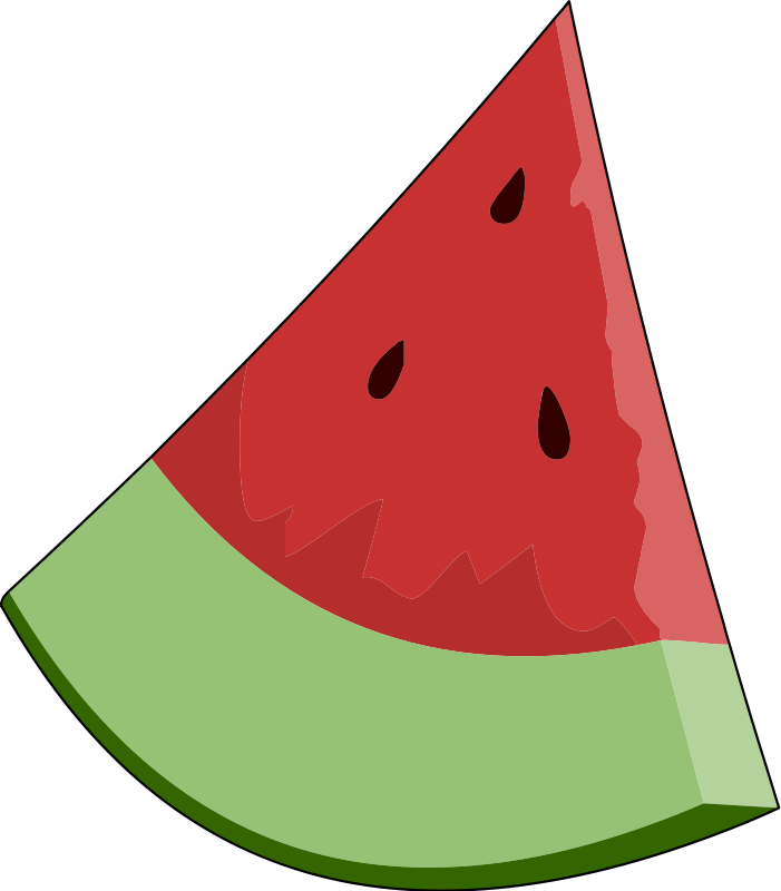 701x800 Watermelon Slice Wedge Free Vector 4vector