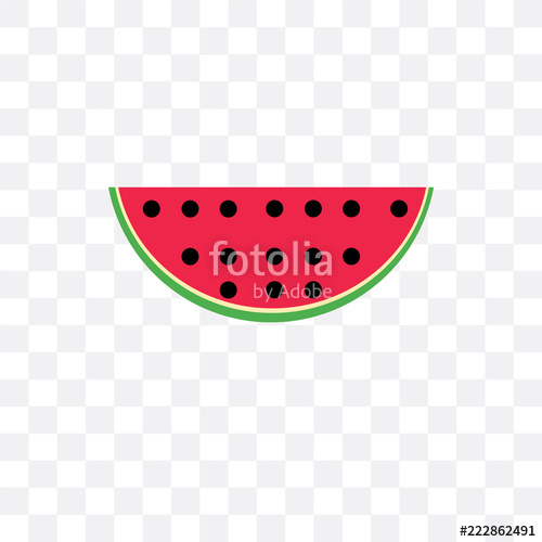 500x500 Watermelon Vector Icon Isolated On Transparent Background