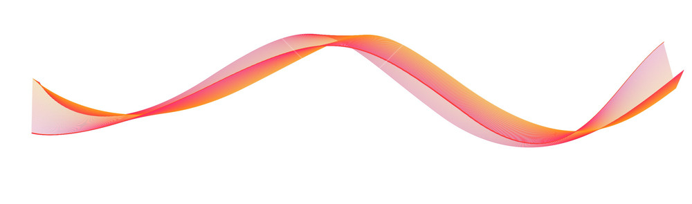 1000x295 Vector Wavy Lines Design Royalty Free Stock Image