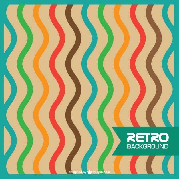 626x626 Abstract Retro Wavy Lines Vector Free Download