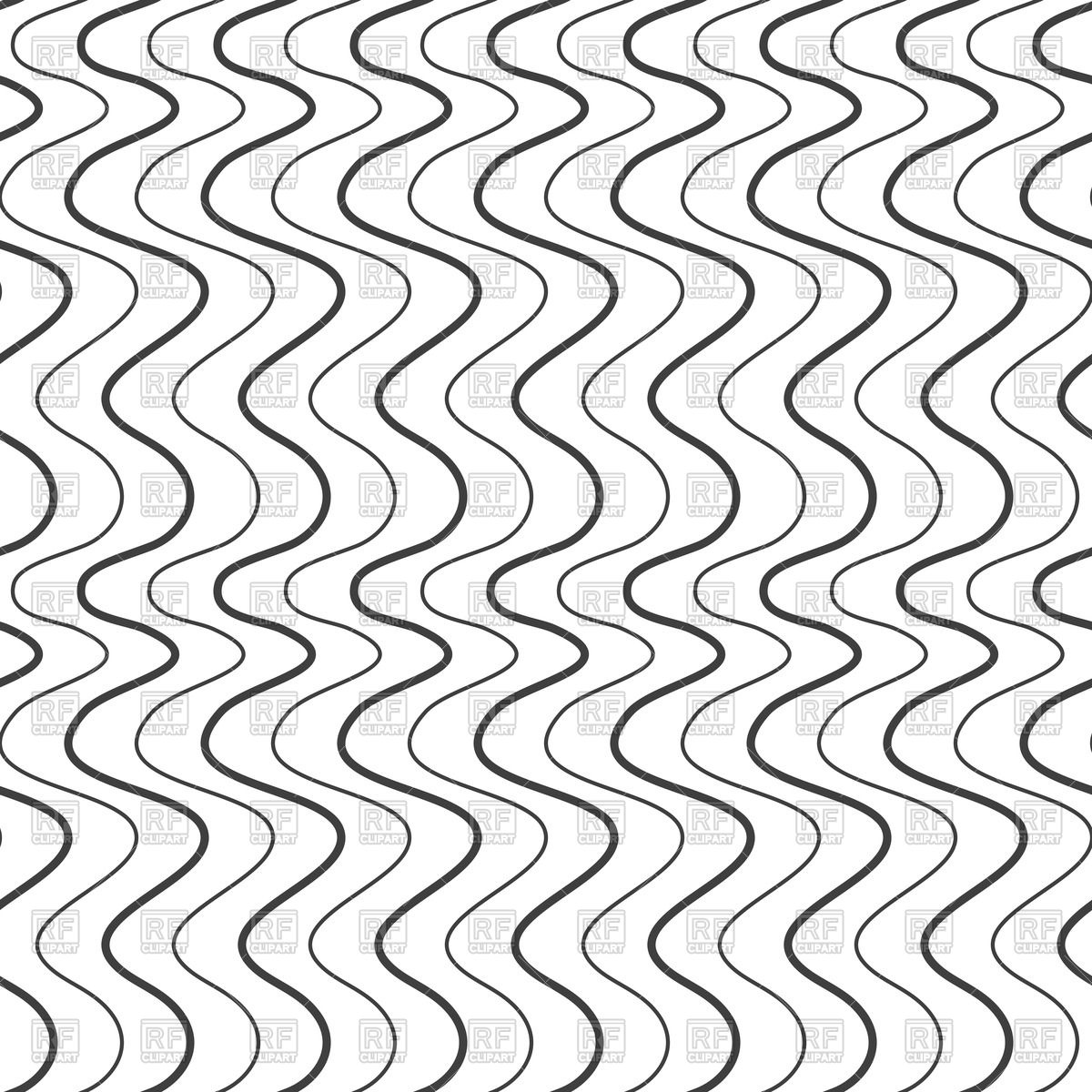 1200x1200 Black And White Seamless Background With Abstract Wavy Lines