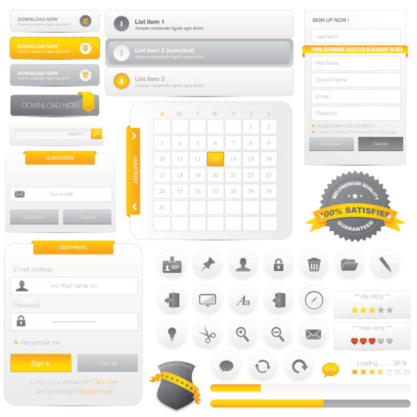 600x600 Web Design Navigation Menu Vector 02 Download Free Vectors