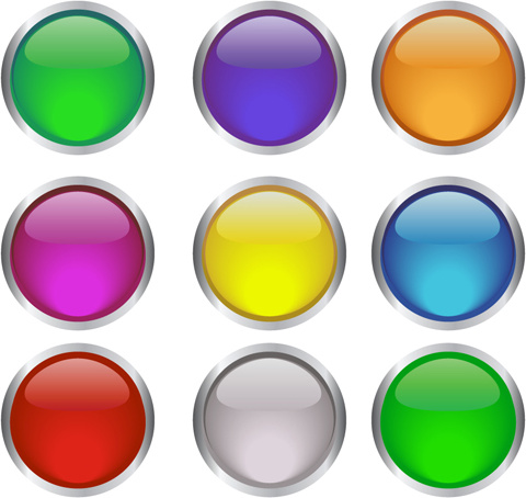 480x454 Web Button Vector Free