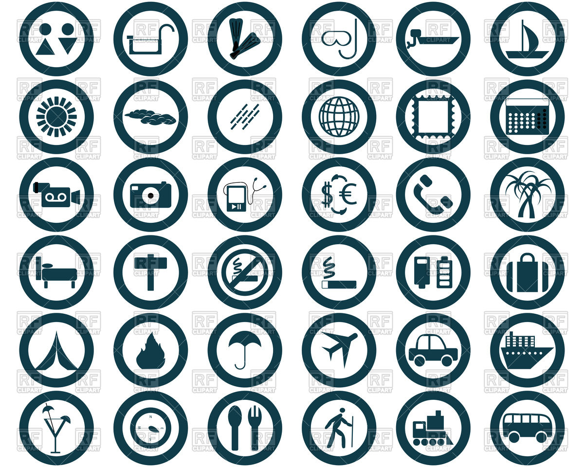 1200x960 Travel Set Of Different Web Icons Vector Image Vector Artwork Of