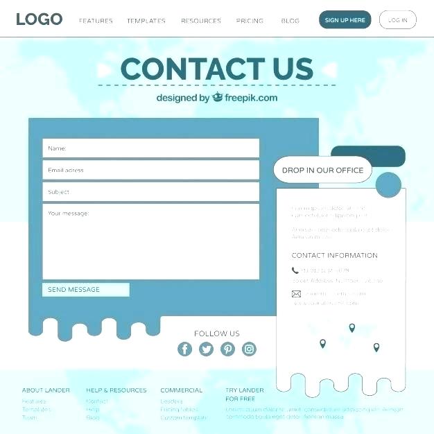626x626 Contact Form Website Template Web Free Vector Templates Download