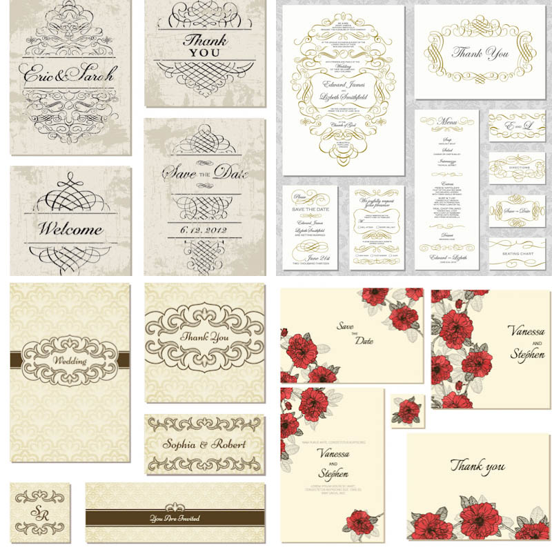 800x800 Vintage Wedding Invitation Vector Free Vectors Amp Images In Eps