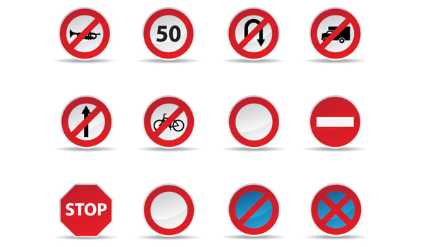 600x350 Free Vector Road Signs For Download
