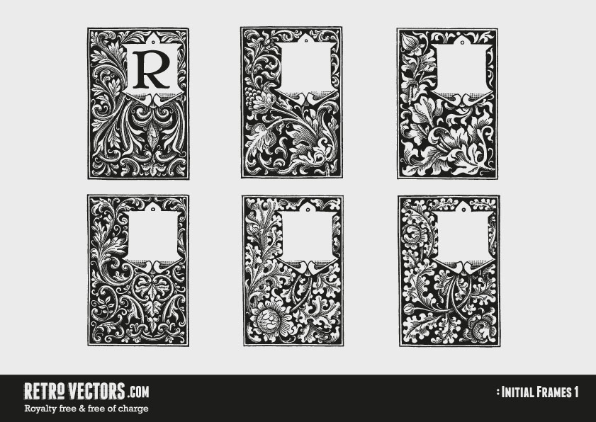841x596 Vintage Initial Frames Vintage Vectors Royalty Free Free Of