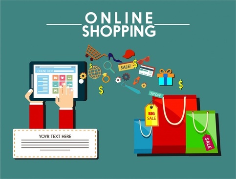 483x368 Online Shopping Design Elements Bags Computer And Symbols Png