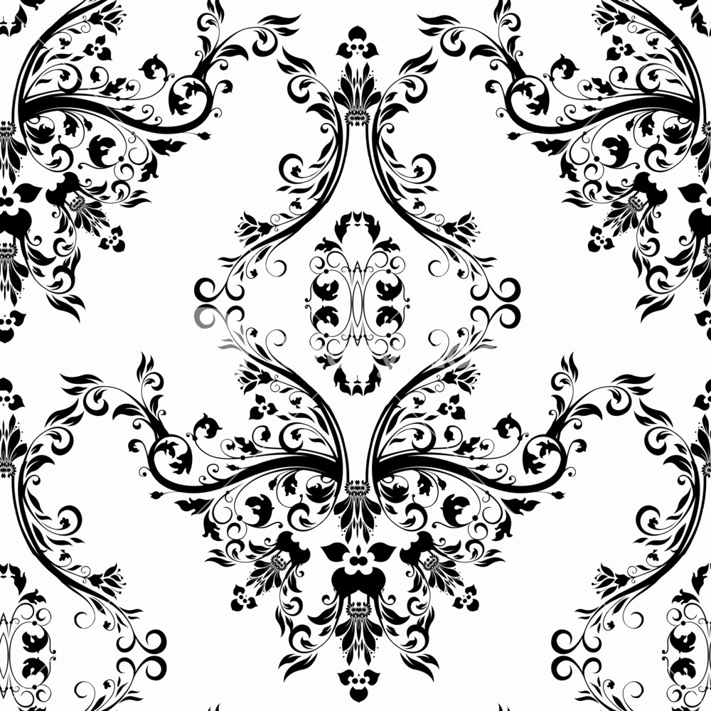 1000x1000 Vector Victorian Seamless Pattern Royalty Free Stock Image