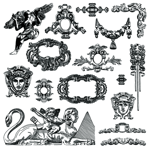 500x500 Victorian Style Decorative Elements Vector Graphics 04 Free Download