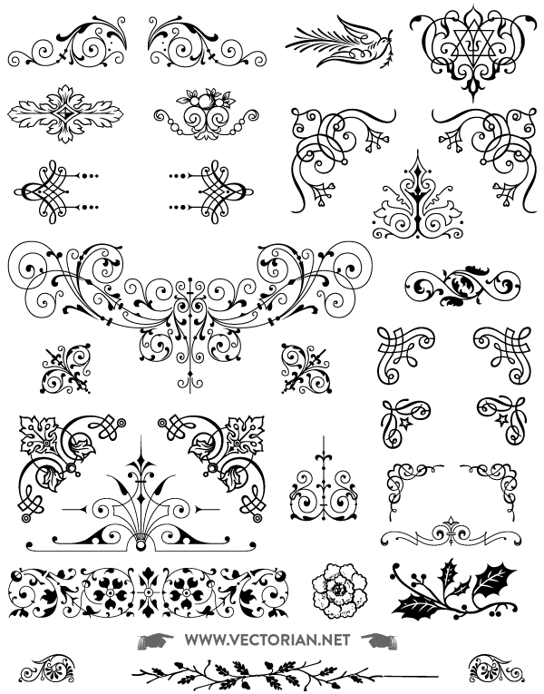 600x765 85 Free Vintage Vector Ornaments Pack Antonio Cupcakes Barras