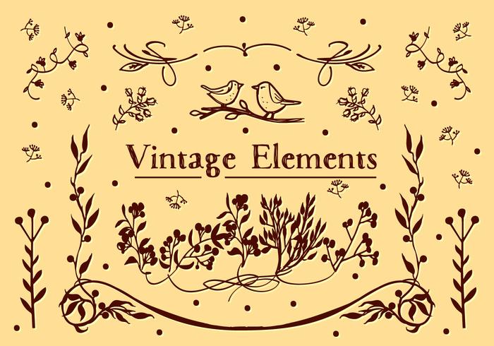 700x490 Free Vintage Elements Vector Background